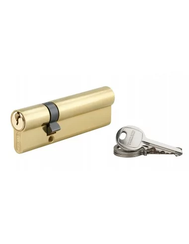 Cylindre à clé crantée 30 x 70 mm laitonné 3 clés