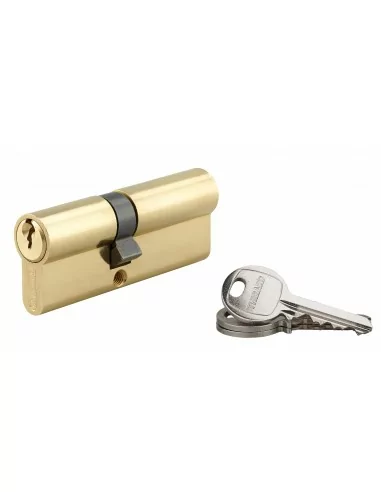Cylindre 35 x 45 mm 3 clés avec vis de 50 mm laitonné
