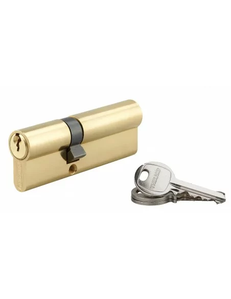 Cylindre à clé crantée 35 x 55 mm laitonné 3 clés