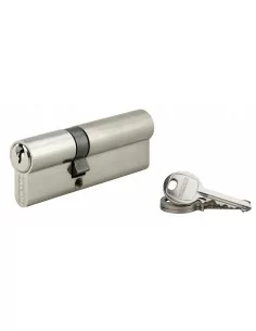 Cylindre à clé crantée 35 x 55 mm nickelé 3 clés