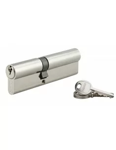Cylindre à clé crantée 45 x 60 mm nickelé 3 clés