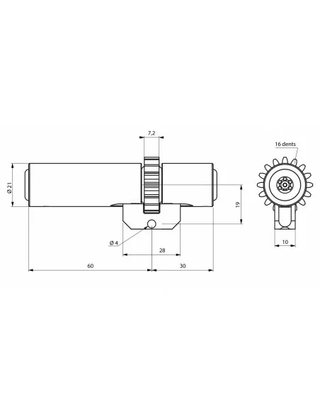 Adaptateur lap 30 x 60 mm