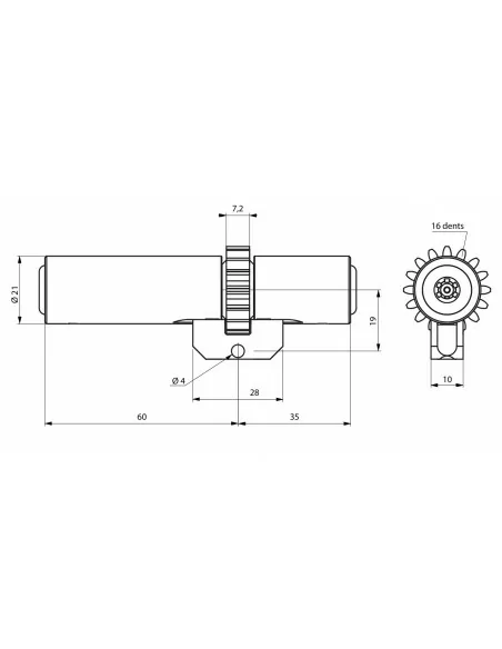 Adaptateur lap 35 x 60 mm