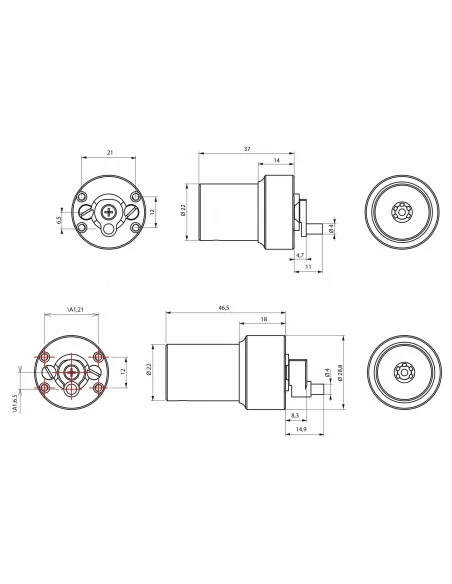 Adaptateur lap cylindre double