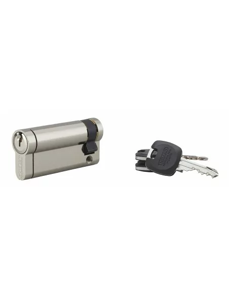 Demi Cylindre HG5+, 55x10mm - Nickelé, 3 clés - THIRARD