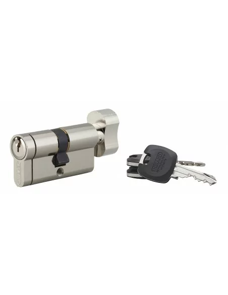 Cylindre profilé HG5+ à bouton, 30BTx30mm - Nickelé, 3 clés - THIRARD