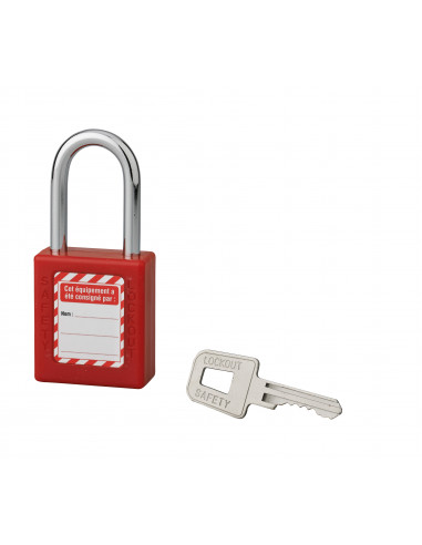 Cadenas de consignation 40 anse 38mm Rouge MV A3 Cadenas de consignation 40 anse 38mm Rouge MV A3