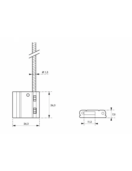 Scellé Métallique 1,5X300mm - Sachet de 25 pcs