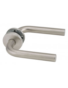 Paire de béquilles pour porte, carré 7x110mm, aspect inox - THIRARD