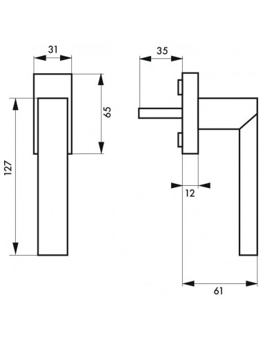 Béquille FIFTY pour fenêtre, nickelé satiné mat, 1 clé - THIRARD Béquille FIFTY pour fenêtre, nickelé satiné mat, 1 clé - THIRARD
