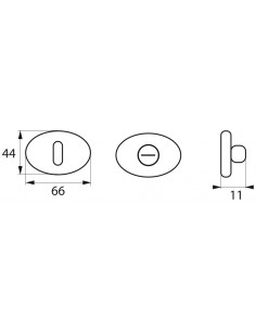 Paire de rosaces GRAN PRIX, condamnation, alu noir mat - THIRARD 2