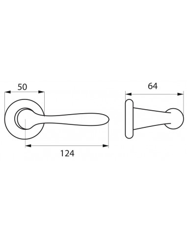 Paire de béquilles SHARK pour porte, carré 7mm, chromé poli - THIRARD Paire de béquilles SHARK pour porte, carré 7mm, chromé poli - THIRARD