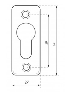 Paire de rosaces rectangulaires cp - argent - THIRARD 2