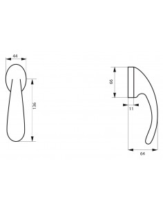 Béquille GRAN PRIX prix pour fenêtre, aluminium argenté - THIRARD 2
