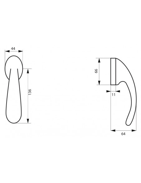 Béquille GRAN PRIX prix pour fenêtre, aluminium argenté - THIRARD