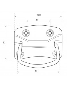 Poignée de malle, acier, zingué - THIRARD 2