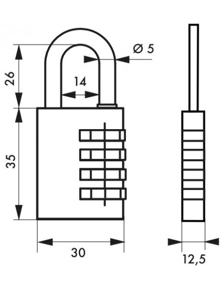 Cadenas MAXIUM à code 30mm vert