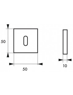 Paire de rosaces, trou de Cylindre, chromé poli - THIRARD 2