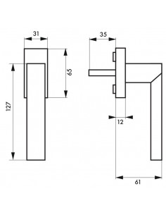 Béquille FIFTY pour fenêtre, chromé poli - THIRARD 2