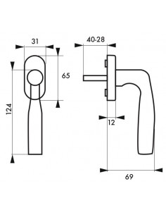 Béquille SHARK pour fenêtre, chromé poli - THIRARD 2