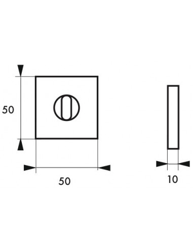 Paire de rosaces, trou de condamnation, nickelé satiné - THIRARD Paire de rosaces, trou de condamnation, nickelé satiné - THIRARD