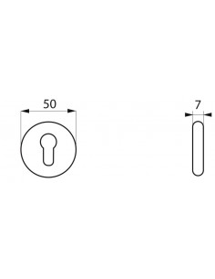 Paire de béquilles SHARK pour porte, carré 7mm, nickelé brossé - THIRARD 2