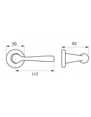 Paire de béquilles LUNAR pour porte, carré 7mm, couleur f2 - THIRARD Paire de béquilles LUNAR pour porte, carré 7mm, couleur f2 - THIRARD