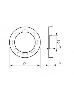 Anneau de clé - noir - THIRARD 2