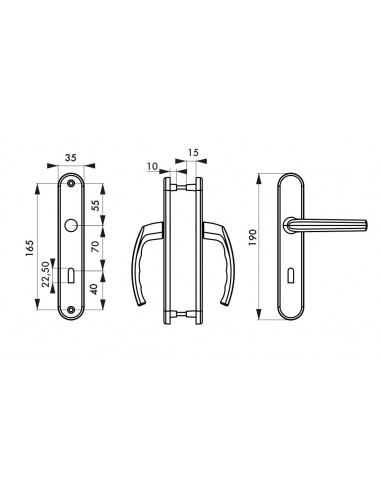 Ensemble SULTANE e165 trou de cle- blanc 9016 Ensemble SULTANE e165 trou de cle- blanc 9016
