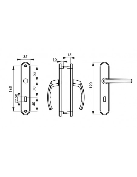 Ensemble SULTANE e165 trou de cle- blanc 9016