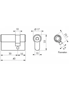 1/2 cylindre FEDERAL 30x10 4cl 2
