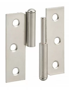 Charnière de porte intérieure, 50x40mm, acier, droite - THIRARD 2