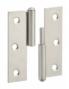 Paumelle acier nickelé 60x40 d 2