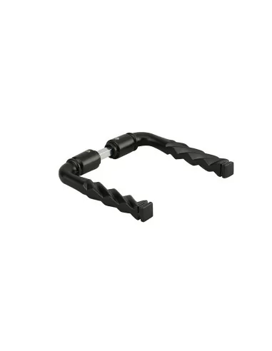 Paire de béquilles fil torsadé pour porte, carré 7x70mm, 2 portées, noir - THIRARD