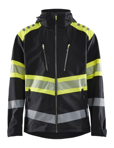 Veste softshell Haute Visibilité 4494 - Noir/Jaune Fluo, Taille XS - BLAKLADER