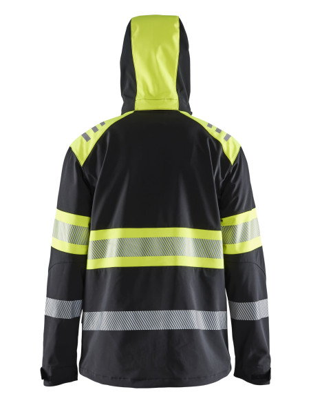 Veste softshell Haute Visibilité 4494 - Noir/Jaune Fluo, Taille XS - BLAKLADER