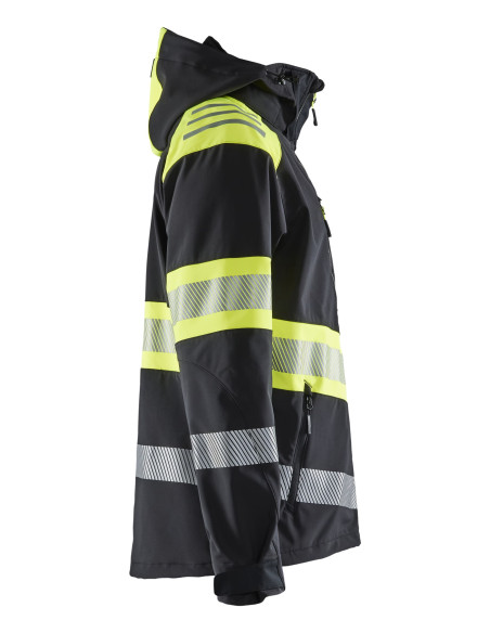 Veste softshell Haute Visibilité 4494 - Noir/Jaune Fluo, Taille XS - BLAKLADER