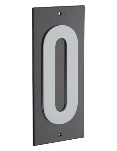 Plaque signalétique "0" 56x130mm à  visser - THIRARD