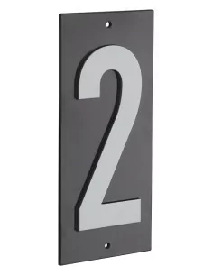 Plaque signalétique "2" 56x130mm à  visser - THIRARD