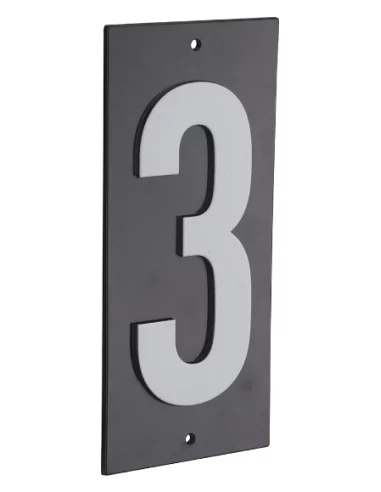 Plaque signalétique "3" 56x130mm à  visser - THIRARD