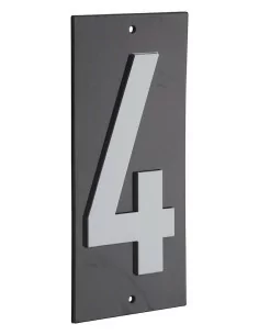 Plaque signalétique "4" 56x130mm à  visser - THIRARD