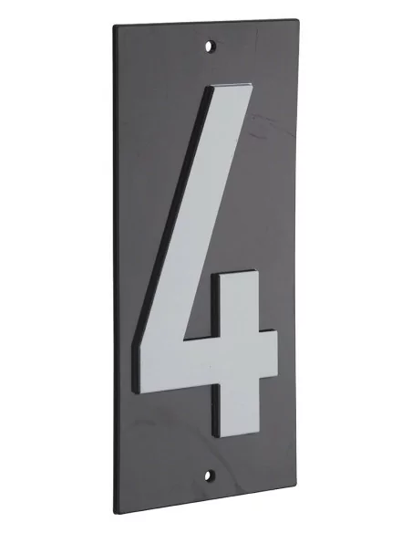 Plaque signalétique "4" 56x130mm à  visser - THIRARD