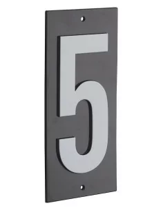 Plaque signalétique "5" 56x130mm à  visser - THIRARD