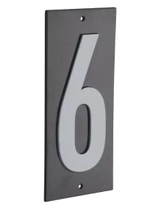 Plaque signalétique "6" 56x130mm à  visser - THIRARD