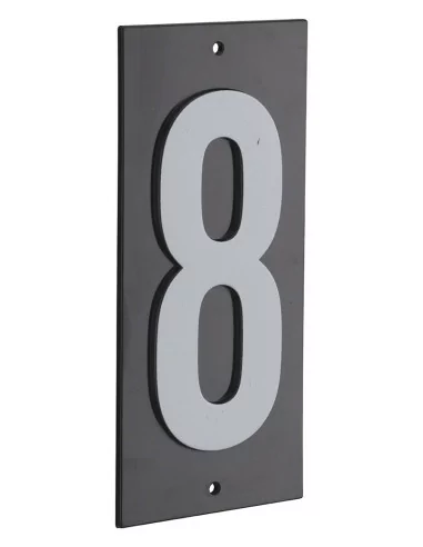 Plaque signalétique "8" 56x130mm à  visser - THIRARD