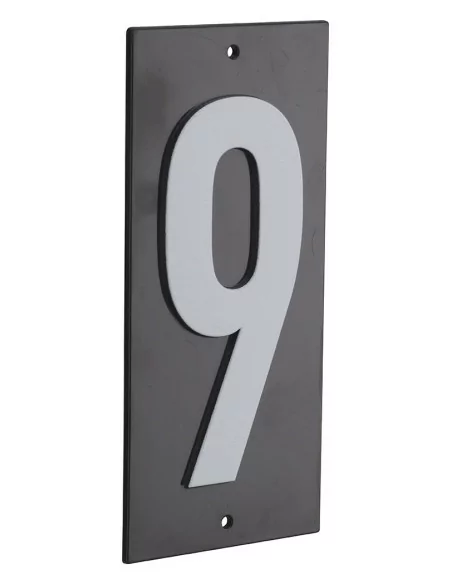 Plaque signalétique "9" 56x130mm à  visser - THIRARD