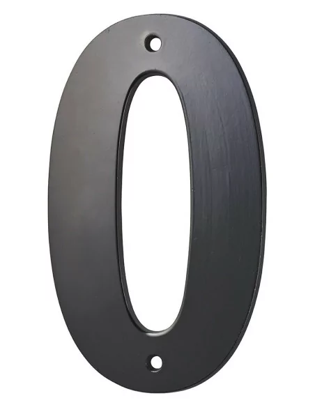 Plaque signalétique "0" 80mm noir à visser - THIRARD