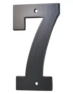 Plaque signalétique "7" 80mm noir à visser - THIRARD