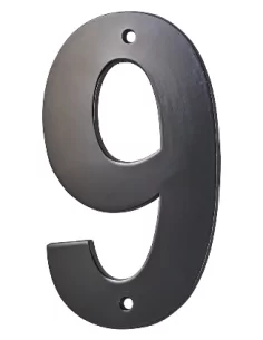 Plaque signalétique "9" 80mm noir à visser - THIRARD