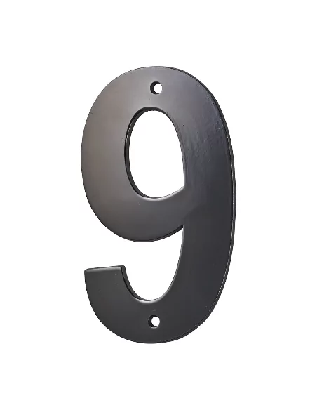 Plaque signalétique "9" 80mm noir à visser - THIRARD